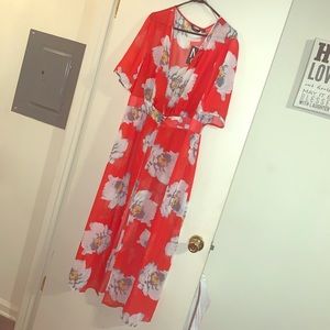 NEW-Ankle length SHEER Kimono or Swim Cover